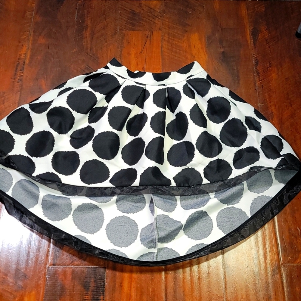 Gracia Polka Dot Hi Low Skirt